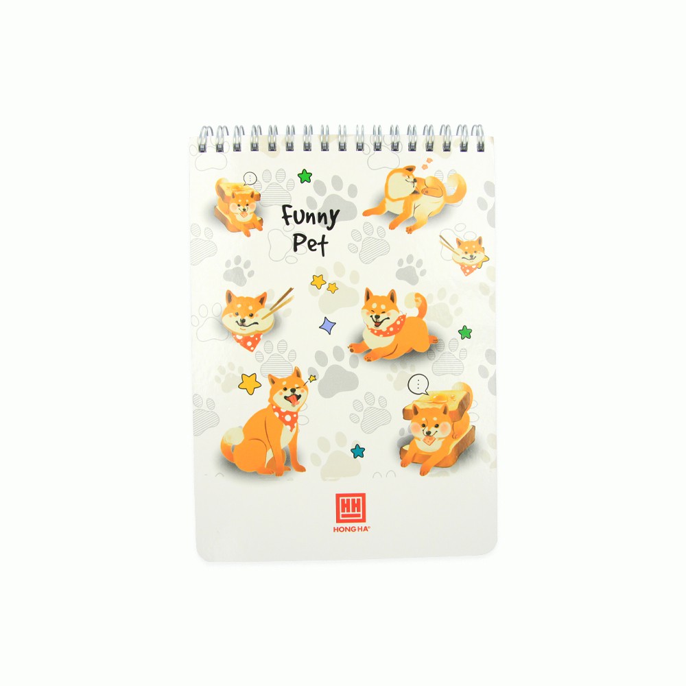 Sổ lò xo kẻ ngang A5 200 trang Hồng Hà Funny Pet 4164