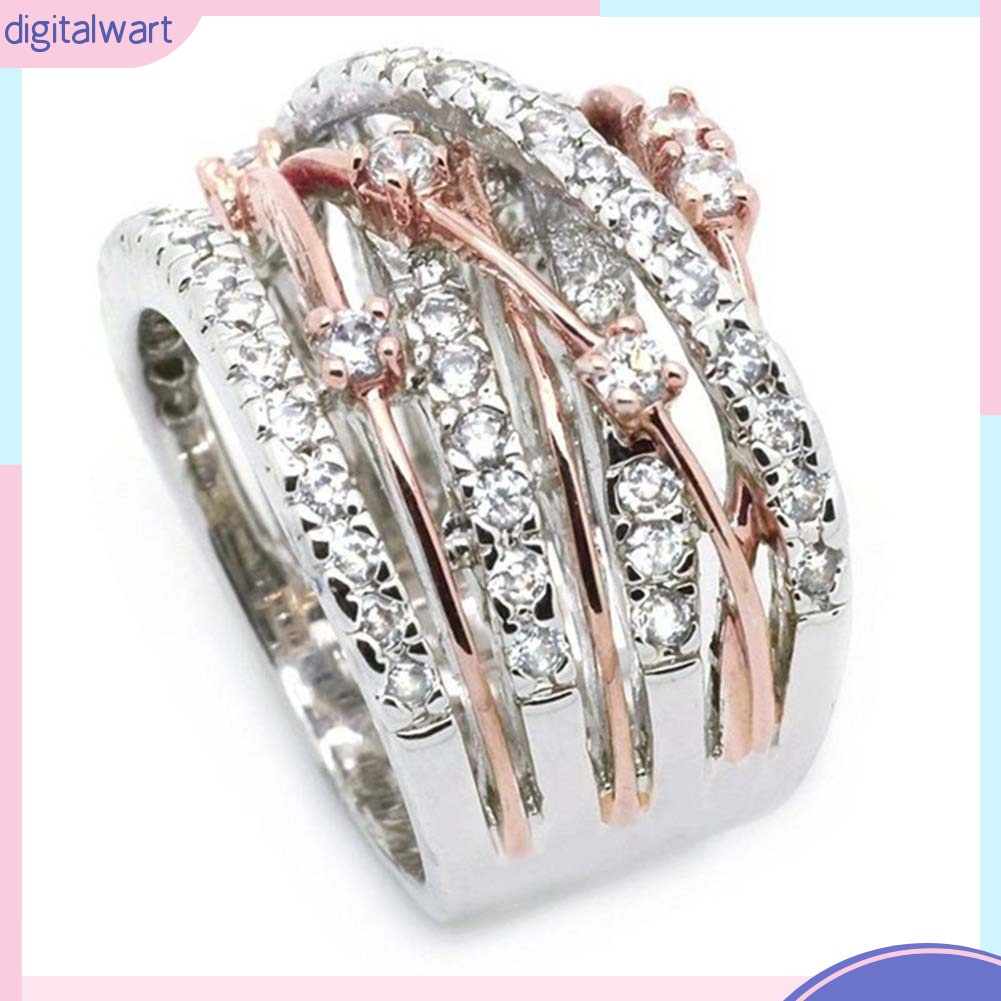 Nhẫn hợp kim đính đá lấp lánh thời trang cho nữ