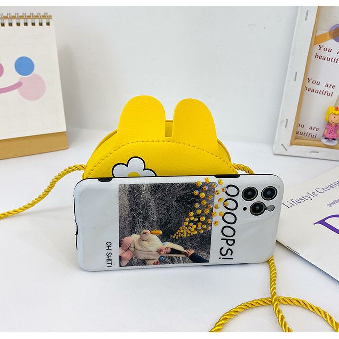 Túi đeo chéo mini cho bé trai bé gái Hạ Băng Designs, túi xách mini trẻ em đựng tiền điện thoại - Mèo Kitty