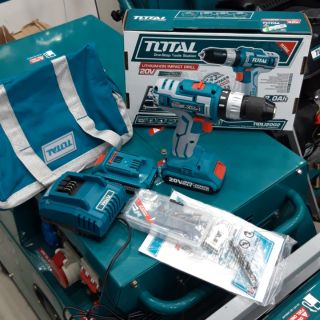 MÁY KHOAN BÚA TOTAL DÙNG PIN 20V CHÍNH HÃNG MODEL: TIDLI2002