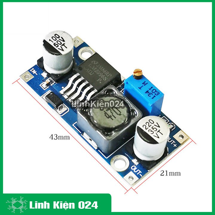 Mạch hạ áp Buck DC-DC LM2596 3A ( Vào 4-35VDC - Ra 1-30VDC )