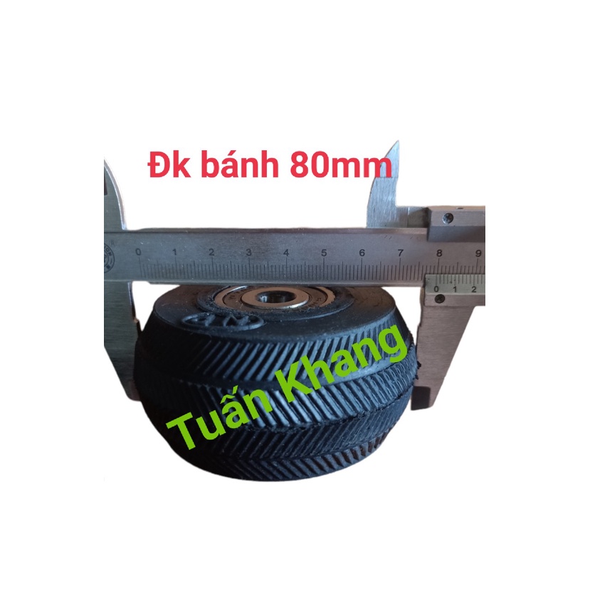 Bánh xe đẩy hàng chất liệu cao su đường kính 80mm