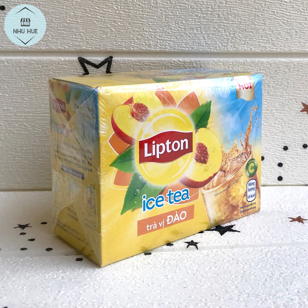 Trà hòa tan Lipton vị đào (hộp 16 gói x 14g)