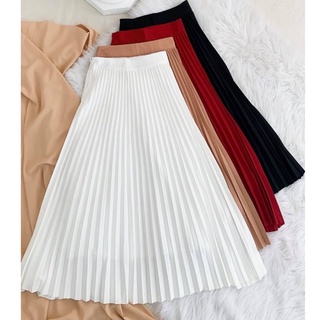 chân váy trắng dập ly