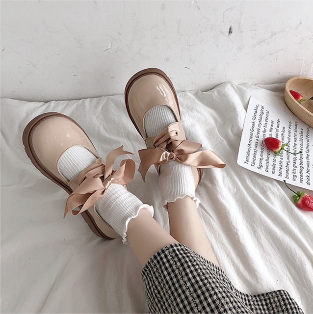 🌿Giày Lolita thắt dây nơ Retro 🌿 | BigBuy360 - bigbuy360.vn