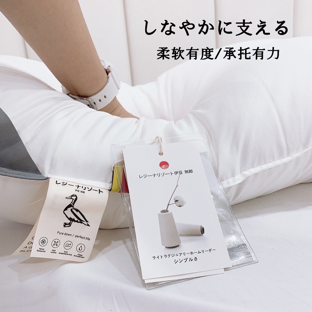 Ruột Gối Lông Vũ Kháng Khuẩn Japan - Chống Đau Mỏi Vai Gáy Siêu Mềm Siêu Êm Size 50X70Cm