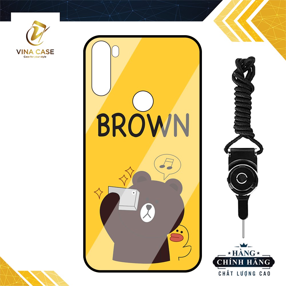 Ốp lưng Vina Case dành cho Vsmart Joy 3/Active 3/Bee 3/Star/Live/...hình Brown Cony kính cường lực 9H-Tặng kèm dây đeo