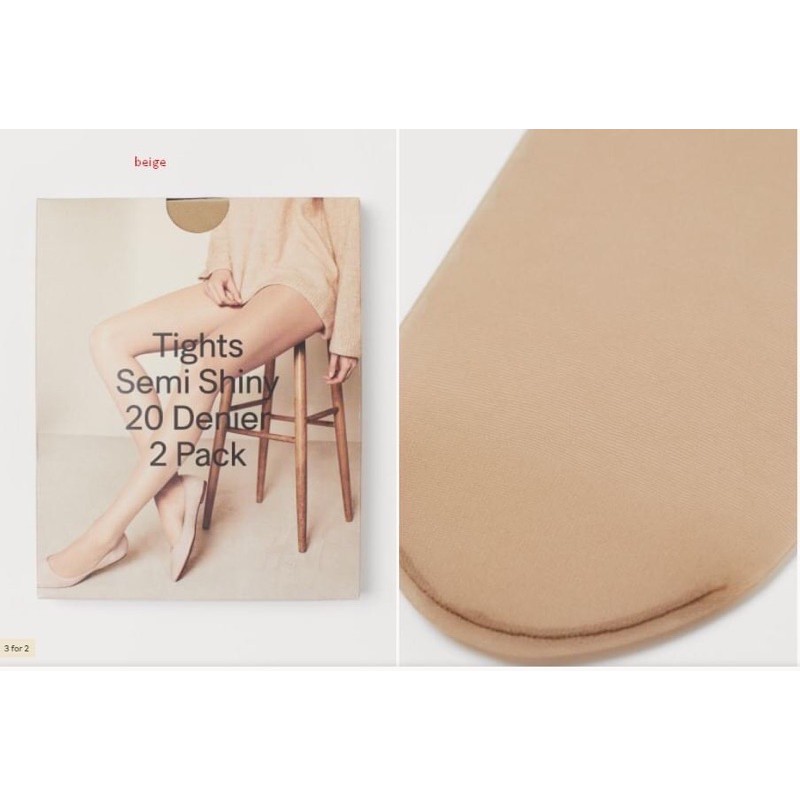 Set 2 quần tất mềm dai 20D săn Uk , màu light brown sz M , L