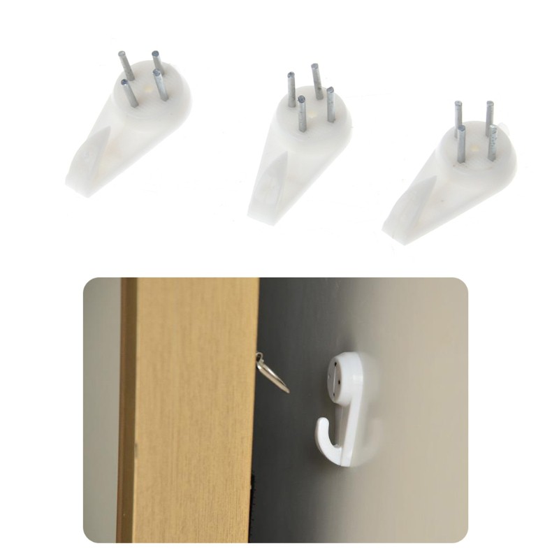 Set 50 Móc Treo Khung Ảnh Bằng Nhựa Không Để Lại Dấu Vân Tay Tiện Dụng
