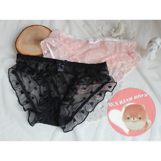 Quần lót viền bèo chấm bi