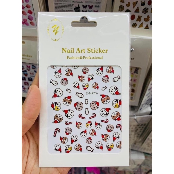 sticker hoạt hình - dán móng siêu dễ thương