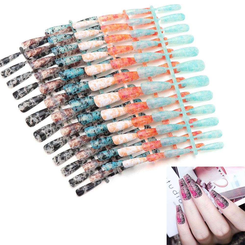 Bộ Móng Tay Giả Bằng Acrylic Nhiều Màu Sắc Dùng Trang Trí Móng Tay