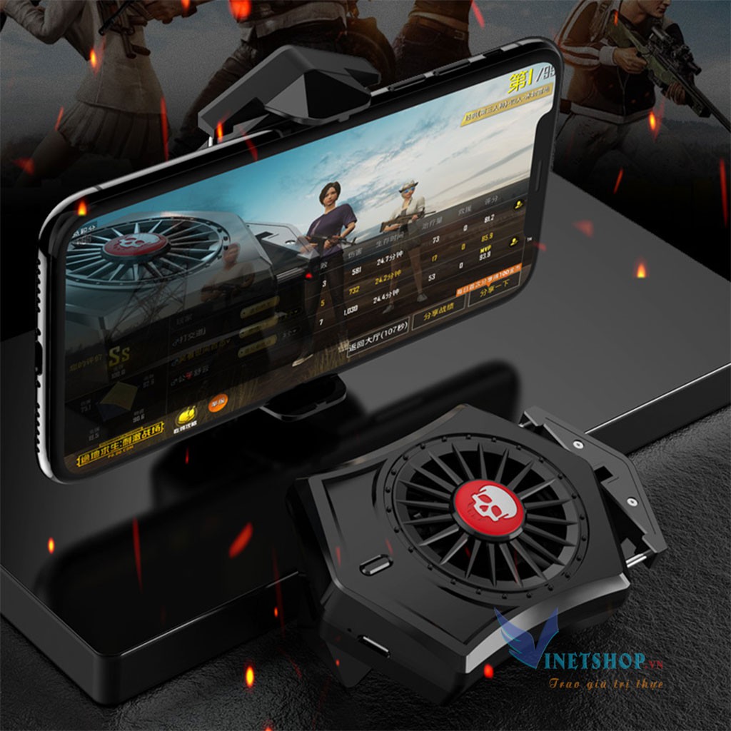 Quạt tản nhiệt gaming M3-Nâng cấp của P8 cho điện thoại chơi PUBG,dễ kết hợp với nút bấm game -dc3693