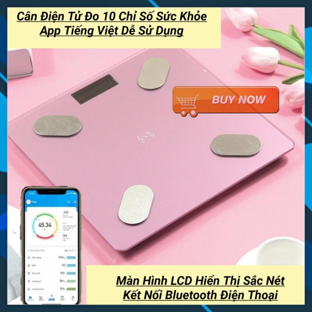 ⚡APP TIẾNG VIỆT⚡Cân Điện Tử Kết Nối Bluetooth Với Điện Thoại Đo Chỉ Số Sức Khỏe Kiểm Soát Ăn Uống, Hoạt Động Thể Thao