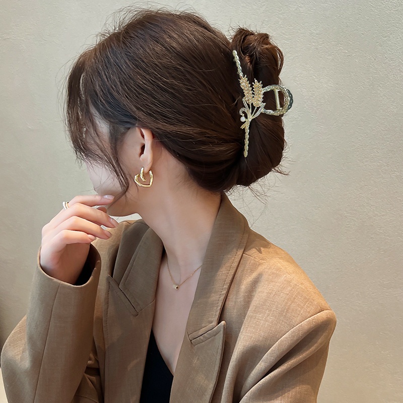 Haimeikang Kẹp Tóc Hình Nơ Đính Đá Ngọc Trai Thời Trang Cho Nữ
