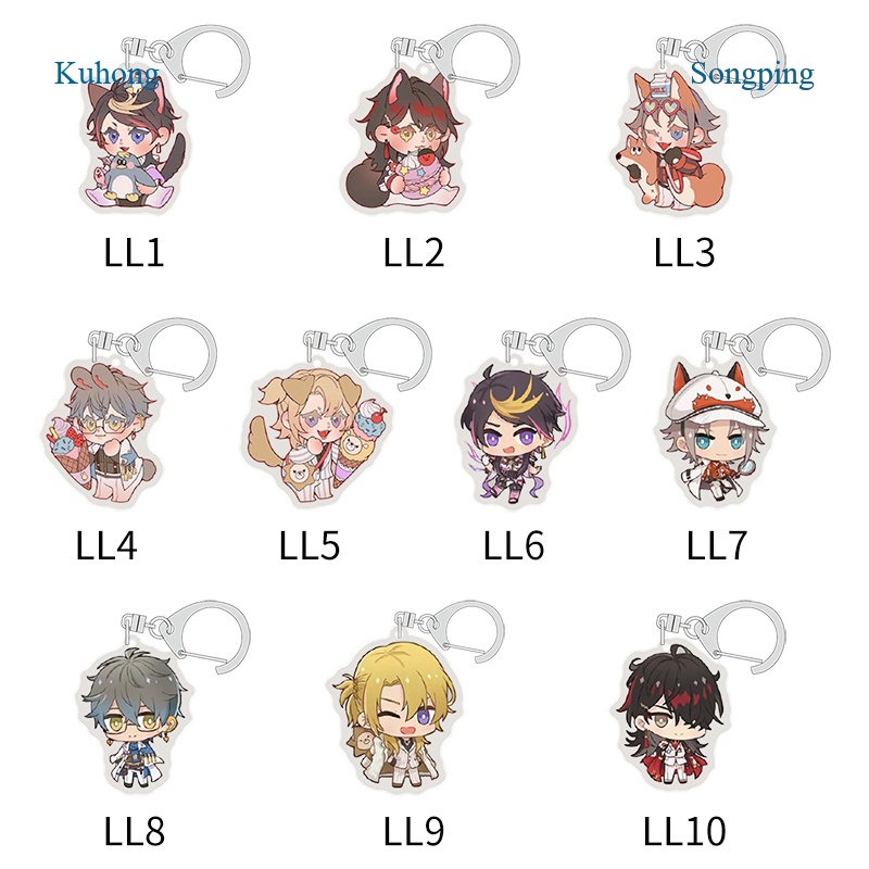 Móc Khóa Nhựa Acrylic In Hình Nijisanji Luxiem Mysta Rias