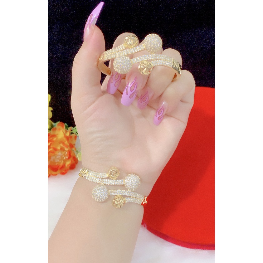 Vòng Tay Nữ Thiết Kế Hàn Quốc Mẫu Hạt Châu - V170LL1212 - Không Đen