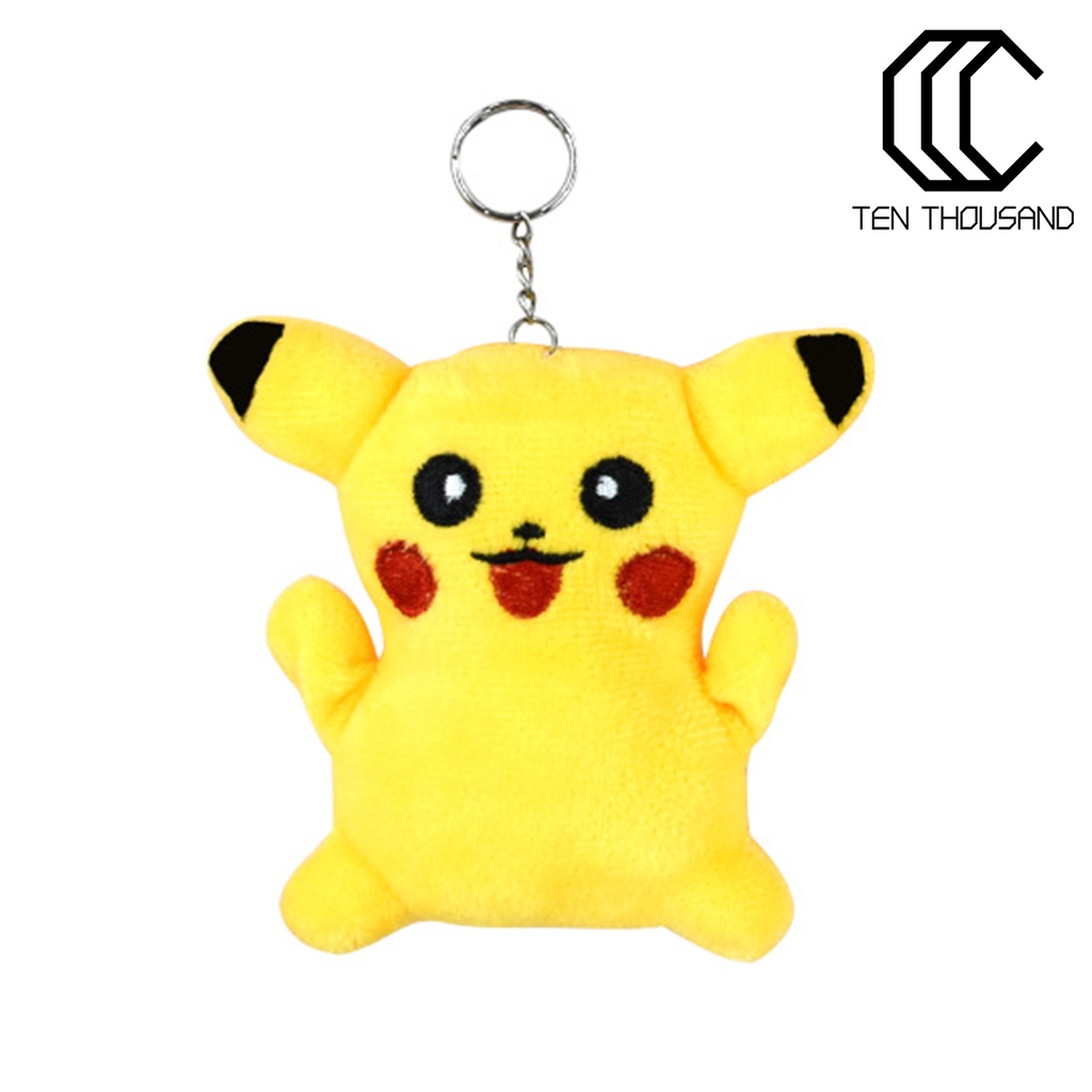 ✧Móc Khóa Hình Pikachu Nhồi Bông Màu Vàng Dễ Thương