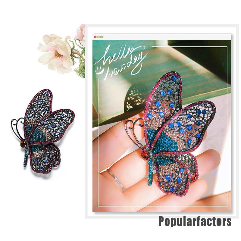 Ghim Cài Áo Hình Bướm Đính Đá Thời Trang
