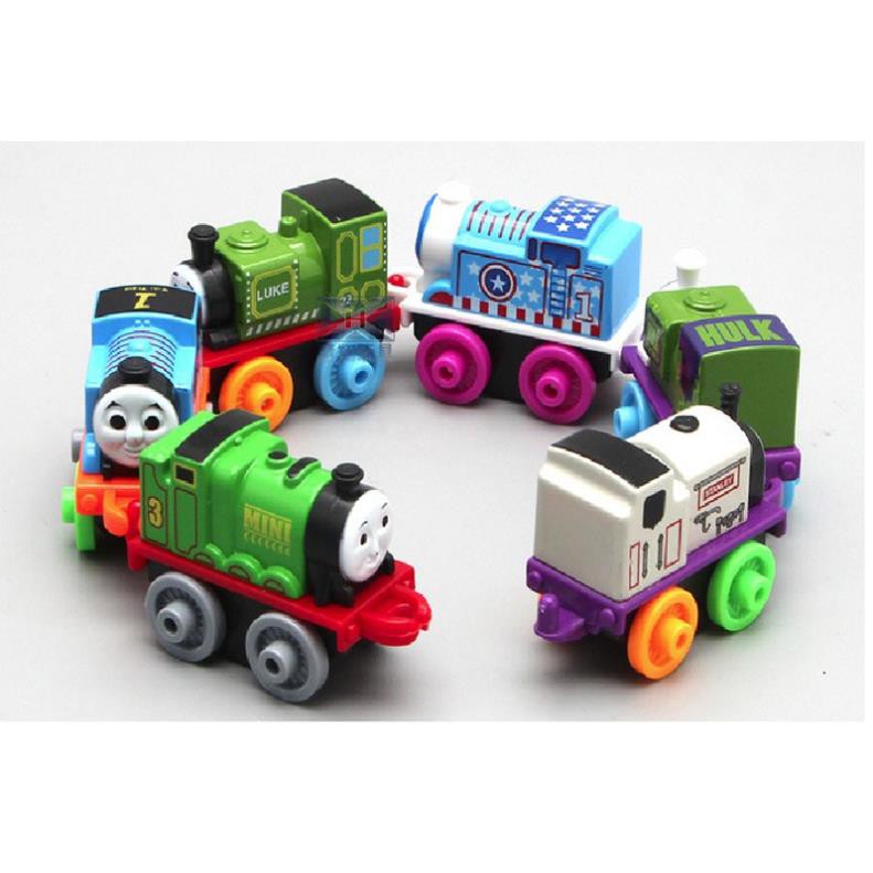 Tàu hỏa Thomas mini bộ 6 chiếc bằng sắt đồ chơi trẻ em