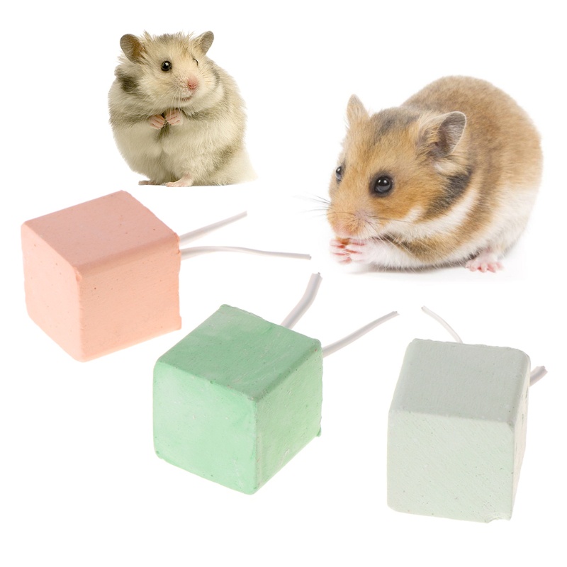 Đồ Chơi Khối Đá Mài Răng Tự Nhiên Cho Chuột Hamster / Thỏ / Chinchilla Hedg