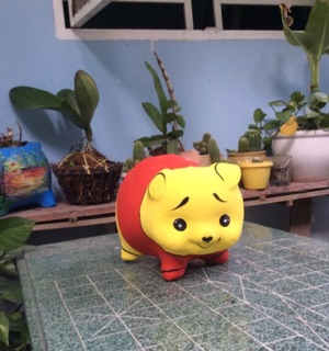 Heo đất handmade Gấu pool size M-L-xl