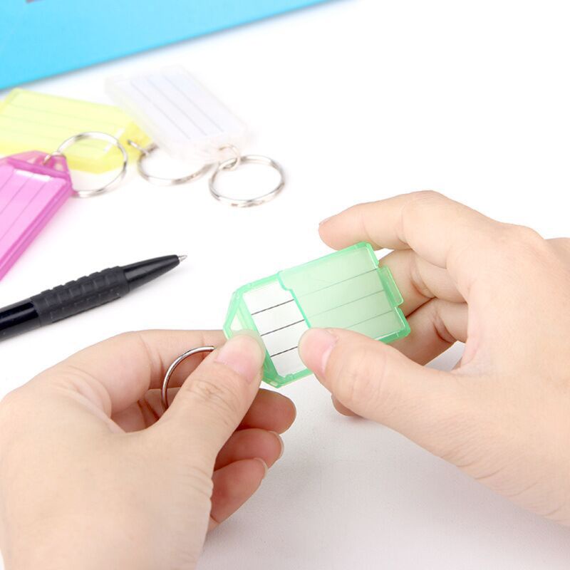 Set 20 Thẻ Ghi Chú Kèm Vỏ Trong Suốt Và Vòng Nhựa ID