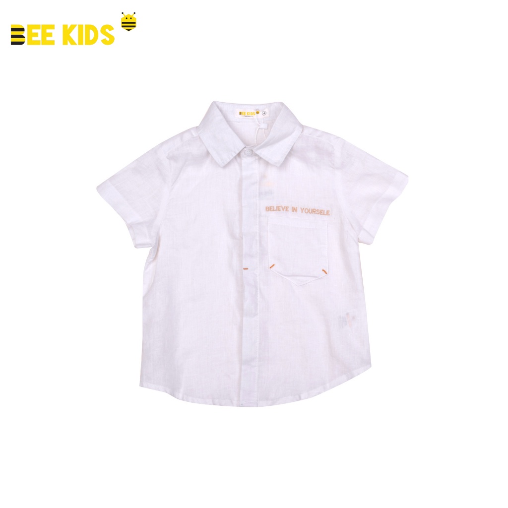 Áo Sơ Mi Bé Trai Cộc Tay (2 -6 Tuổi) Bee Kids Chất Cotton Thấm Hút Mồ Hôi, Thêu Túi Trên Ngực Áo - 2AC01690CO