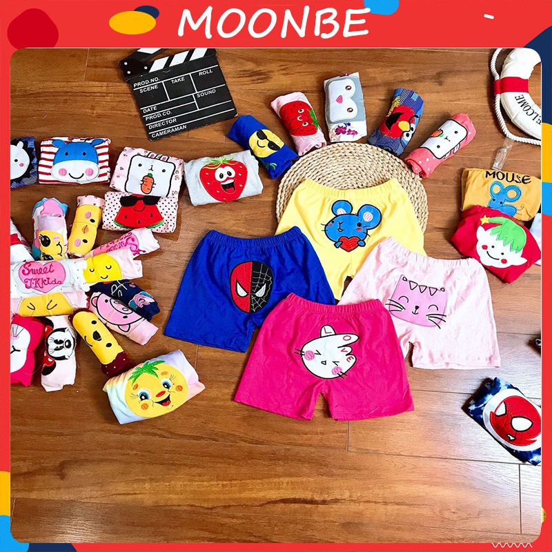 Set 5 quần mông thú hè cho bé từ 4 - 18kg chất cotton mềm mịn, thấm hút mồ hôi QDMT