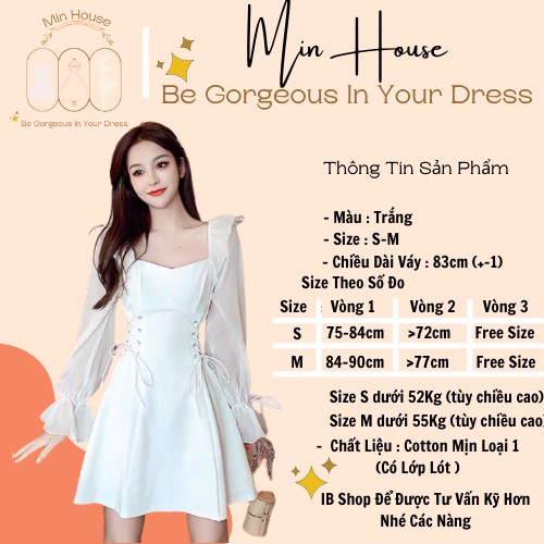 Váy trắng nữ dự tiệc dạo phố siêu xinh✅HÀNG CAO CẤP-MẶC LÀ XINH✅ váy trắng chụp hình kỷ yếu-min.house86 (V1) | BigBuy360 - bigbuy360.vn