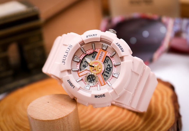 Đồng Hồ nữ JA-1276C Julius Hàn Quốc Thể Thao (Hồng Nhạt)