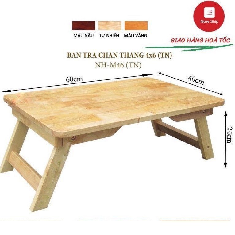 Bàn học gấp gọn thông minh bằng gỗ thông cao cấp phong cách nhật bản ( 60x40 cm)