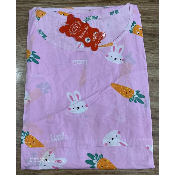 [SIZE 40-75KG] Đồ bầu mặc ở nhà cho bé ty mặc bầu và sau sinh vải lanh thoáng mát mùa hè free size 40-75kg có lưng thun