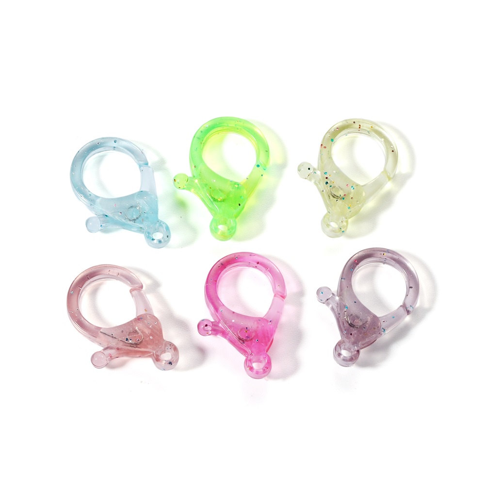 Set 30 móc nhựa St.kunkka 25x15mm nhiều màu sắc tự làm móc dây khẩu trang