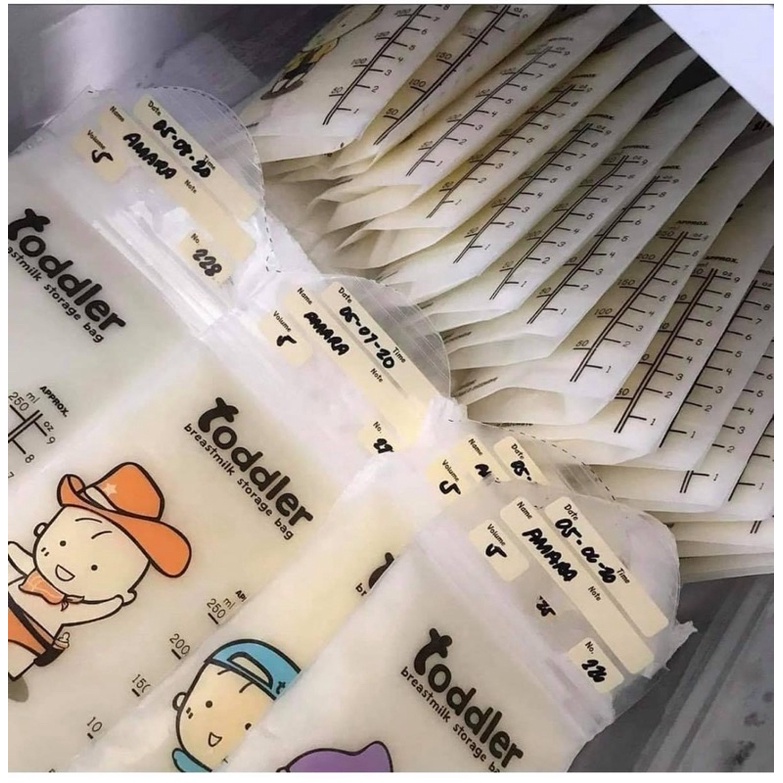 Túi trữ sữa Toddler cao cấp Made in Thailand 3 khoá ziplock vô cùng chắc chắn