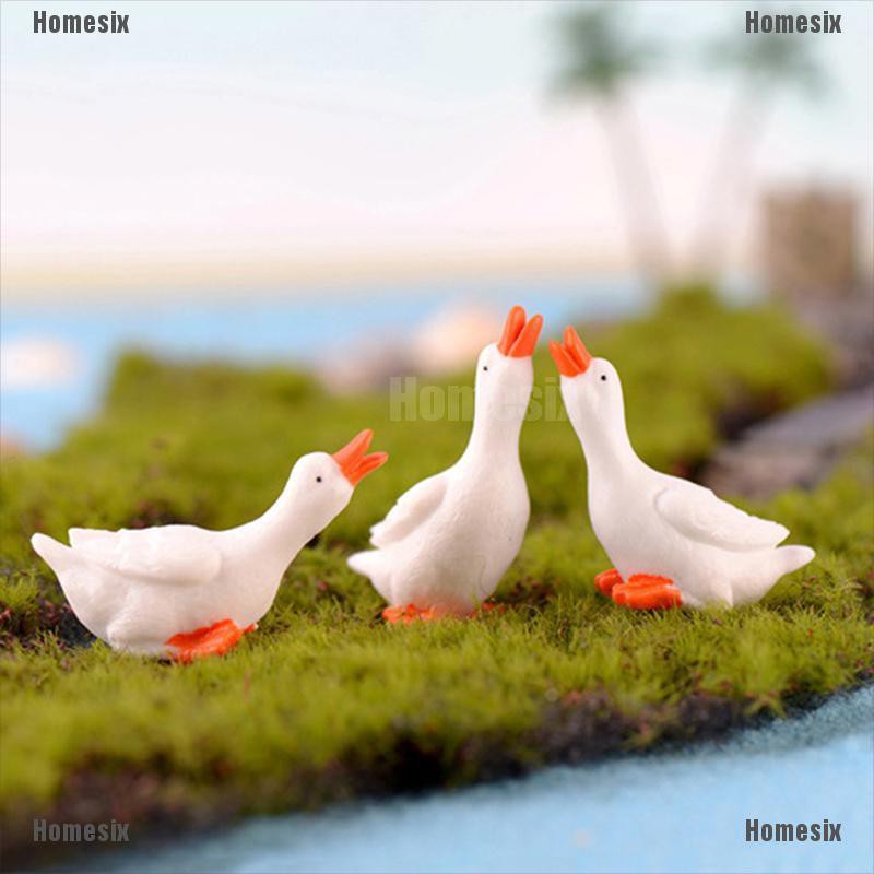 [HoMSI] Goose Mini Miniature Fairy Garden Ornament Decor Pot Craft Accessories SUU