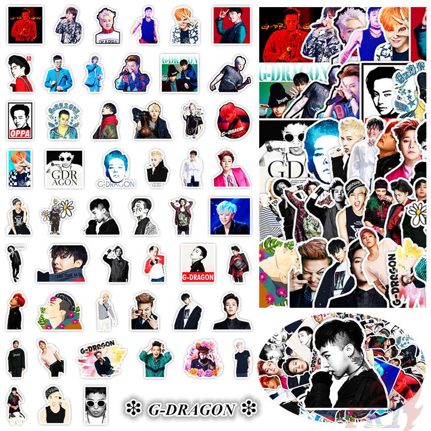 ❉ G-DRAGON - KPOP BIGBANG HipHop Singer Stickers ❉ 50Pcs/Set GD Kwon Ji Yong Waterproof DIY Fashion Decals Doodle Stickers