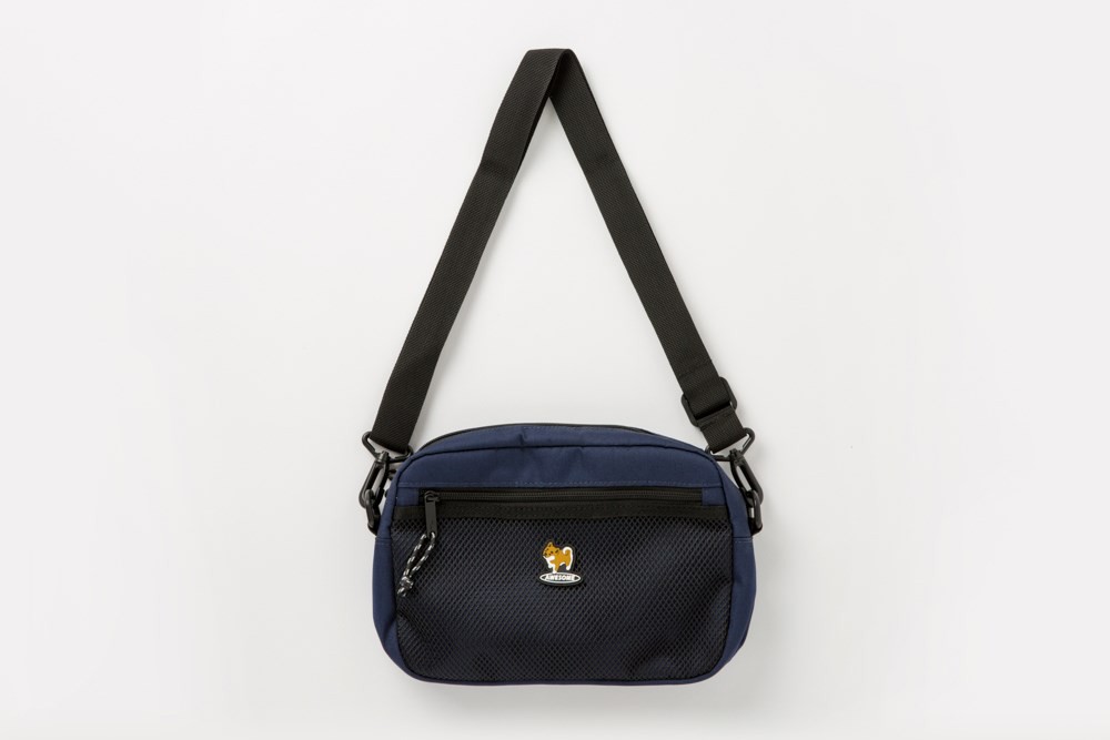 Túi Đeo Chéo ARTBOX Hàn Quốc Màu Xanh Biển Đậm Hình Chú Chó Shiba Dễ Thương