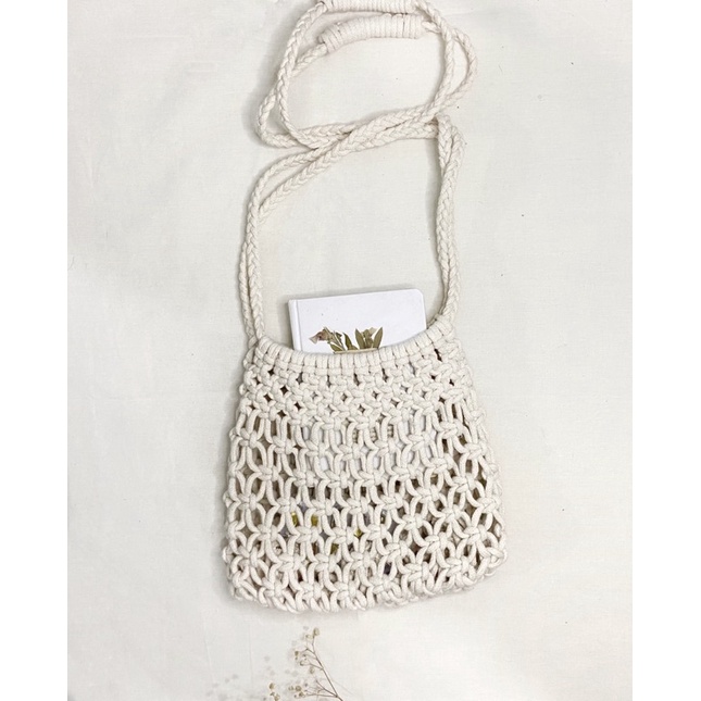 Túi xách đan lưới macrame