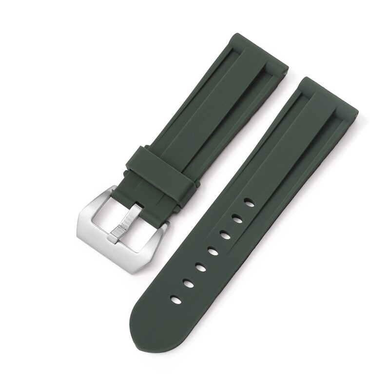 Dây đeo đồng hồ bằng cao su silicon mềm chống thấm nước 22mm 24mm 26mm cho nam