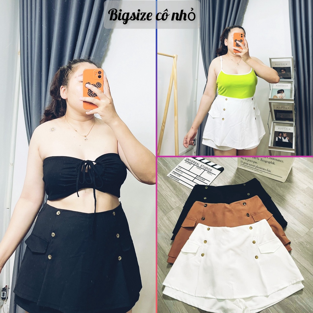 (quần giả váy bigsize 60kg đến 95kg)quần váy bigsize nữ cho nàng béo mã gvn