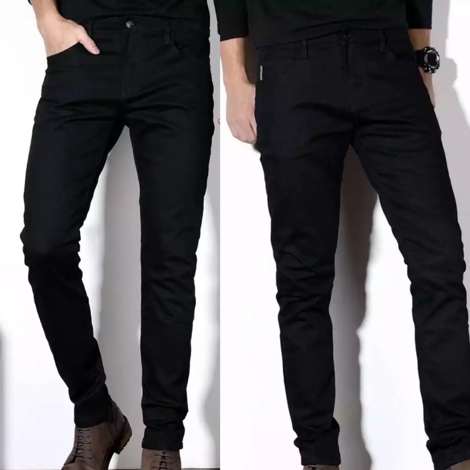 Quần jean nam đen trơn chất bò cao cấp co dãn 4 chiều đẹp from dáng skinny mẫu mới thời trang cao cấp beautifulgilr Y07