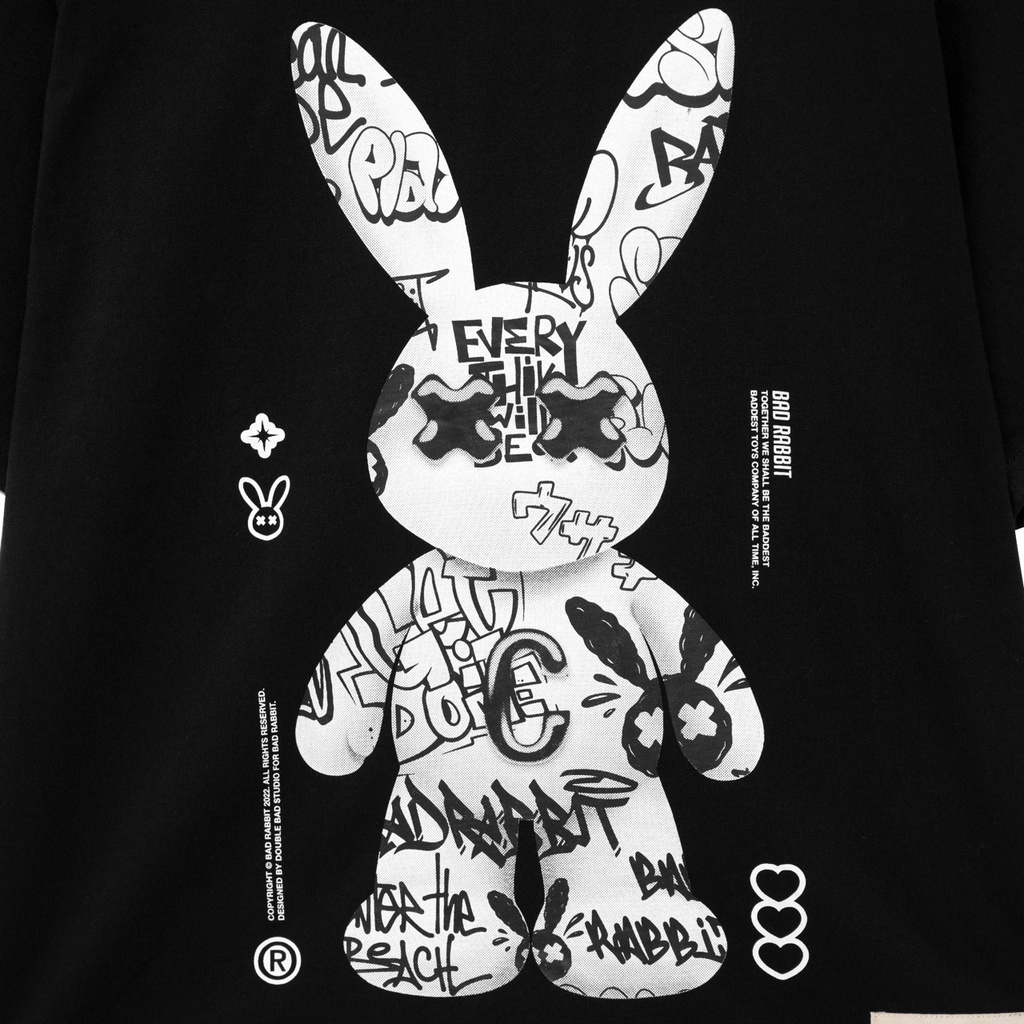 Áo Thun Unisex Bad Rabbit RABBIT GRAFFITI 100% Cotton - Local Brand Chính Hãng