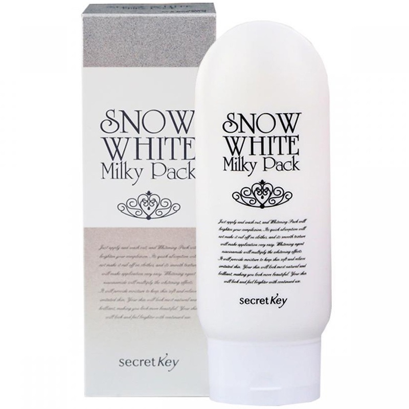 Kem dưỡng tắm ủ trắng toàn thân Secret Key Snow White Milky Pack 200g - Bovie