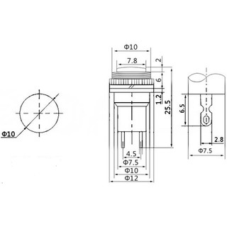 Nút nhấn reset (nút nhấn đề) DS-314 các màu