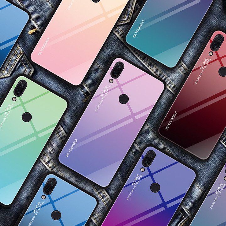 FREESHIP ĐƠN 99K_Ốp lưng Xiaomi Redmi Note 7 gương cứng 2 màu Ver 2 , viền TPU dẻo đen