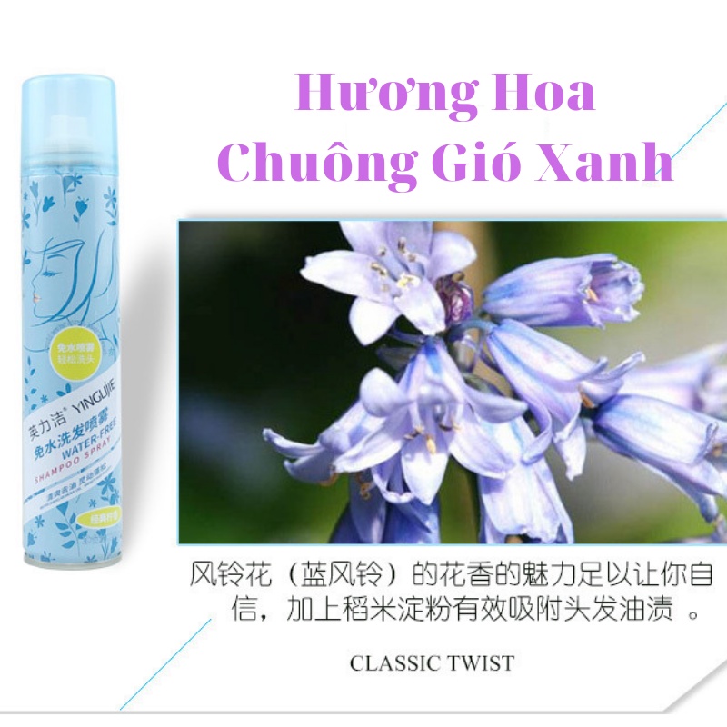 Dầu Gội Khô Nội Địa Trung Dầu Gội Khô Mini Xịt Tóc Khô YingLiJie Tiện Dụng Cho Bà Bầu Hoặc Đến Tháng 200ml