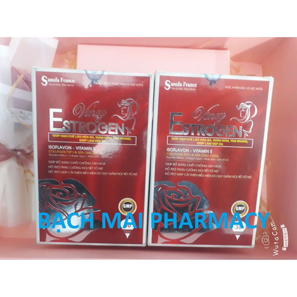 (CHÍNH HÃNG) Viên uống Vincy ESTROGEN, giúp hạn chế lão hóa da, giảm thâm, nám, tàn nhang và tăng cường nội tiết tố nữ | BigBuy360 - bigbuy360.vn