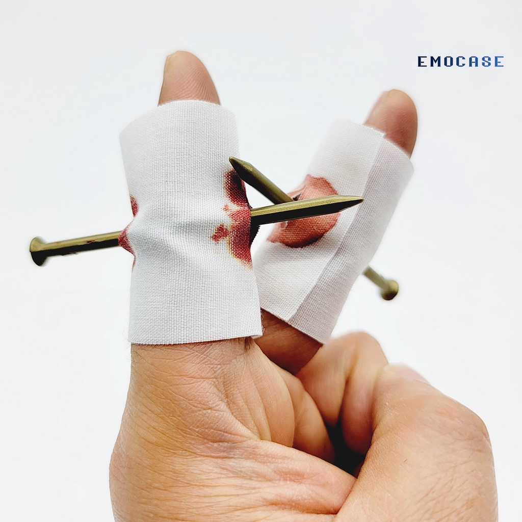 Set 5 Đinh Nhựa Xuyên Ngón Tay Hóa Trang Halloween Độc Đáo