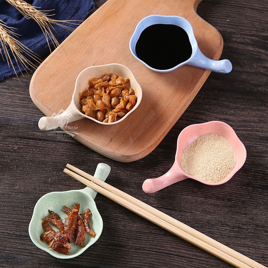 Bát Chấm, Chén Ăn Dặm Cho Bé Hình Hoa Có Tay Cầm Chất Liệu Nhựa Lúa Mạch Không BPA An Toàn Cho Sức Khỏe - Mẫu 2
